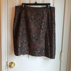 *NWOT HUNT CLUB PAISLEY WRAP SKIRT SZ 16